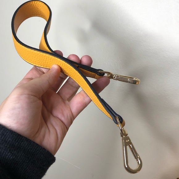 Call It Spring Golden Mustard Faux Leather & Suede Backpack Handbag Gold Chains - Picture 9 of 9